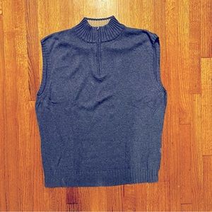 Bill’s Khakis Blue 1/4 Quarter Zip XL Sweater Vest Sleeveless